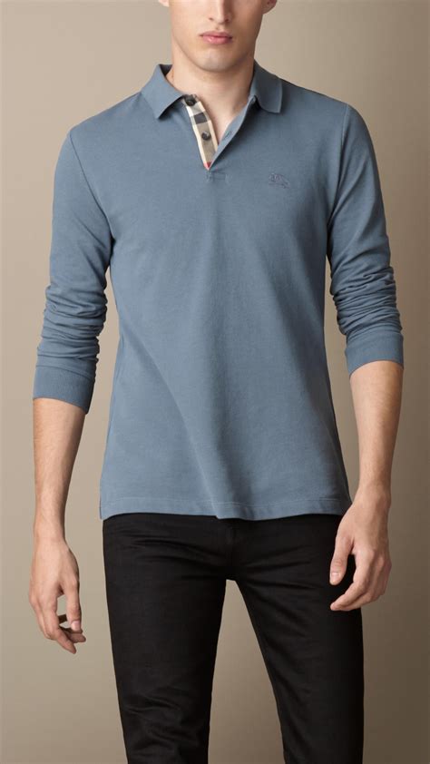 burberry long sleevw|Burberry long sleeve polo men's.